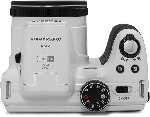 كاميرا رقمية Kodak PIXPRO AZ425 Astro Zoom 20 ميجابكسل مع تكبير بصري 42x (أبيض) حزمة مع بطاقة SD كوداك 32 جيجابايت (عنصران) in Kuwait