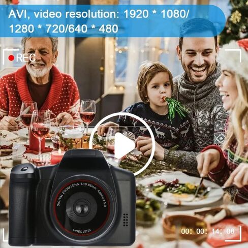 eDealz Digital Camera for Photography, 16MP 2.4 Inch LCD Screen 16X Digital Zoom 720P Point and S-Hoot Cameras Digital Camera Small Camera for Teens Students Boys Girls Seniors (Black) in Saudi Arabia