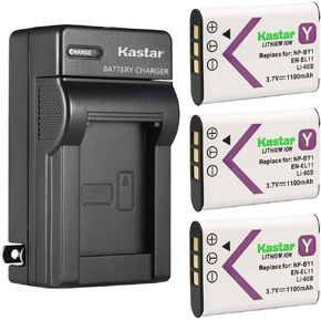 Kastar 2-Pack Battery and AC Wall Charger Replacement for Olympus Li-60B, Li-60C, FE-370 Digital Camera in Kuwait
