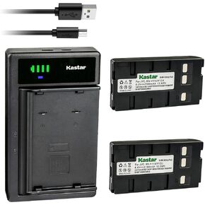 Kastar 2-Pack Battery and Smart USB Charger Replacement for JVC GR-AX150 GR-AX2 GR-AX2U GR-AX200 GR-AX200U GR-AX201U GR-AX202U GR-AX210 GR-AX210U GR-AX220U GR-AX230U GR-AX25 GR-AX250 GR-AX255 GR-AX25U in Kuwait