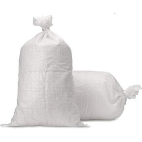 RK Sandbags Empty Woven Polypropylene Sand Bags with Built-in Ties, UV Protection, Dust Proof, Water and Oil Resistant (Size: 17x27, Pack of 20) in Kuwait