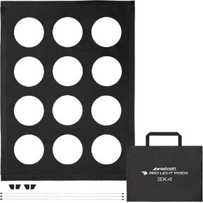 Westcott Pro Light Mods - مرفق Softbox سريع لمحاكاة أضواء الاستاد، دعامة إضاءة المسرح، إضاءة عصرية لصناديق Westcott وصناديق Softbox للطرف الثالث (3 × 4 قدم (91.4 × 121.9 سم)) in Kuwait