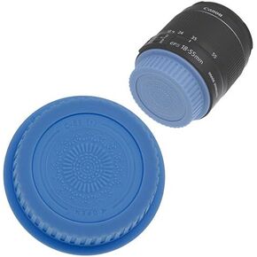 Fotodiox Designer (Blue) Lens Rear Cap Compatible with Canon EOS EF and EF-S Lenses