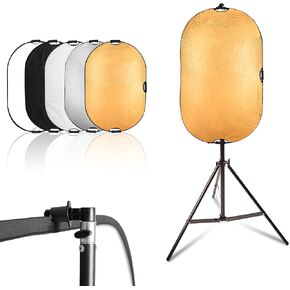 Selens 43" Photography Reflector with 6.5ft Light Stand, Handle, 5-in-1 | Reflector and Holder Kit in Saudi Arabia