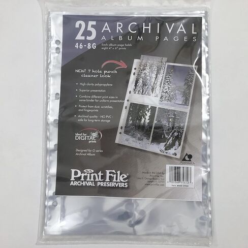 Printfile G Pages 25-pack Holds 4X6 Prints - Printfile 468G in Saudi Arabia