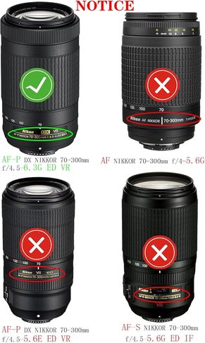 58mm Lens Cap Cover for Nikon AF-P(Not for AF-S) NIKKOR 70-300mm f/4.5-6.3G ED,AF-P NIKKOR 70-300mm f/4.5-6.3G(Not for 5.6E) ED VR Lens,HUIPUXIANG[2 Pack] in Saudi Arabia