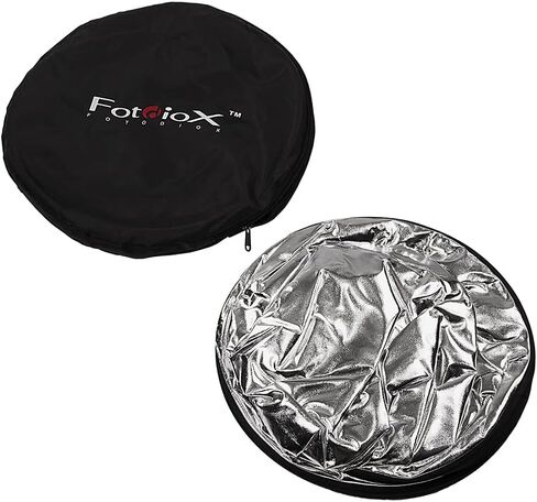 Fotodiox 22in 5-in-1 Collapsible Reflector Panel with Bag for Photography and Video - Black, Gold, Silver, Translucent, and White Panel in Saudi Arabia