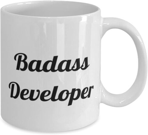 Badass Developer Developer 11oz 15oz Mug, Cool Developer Gifts, Cup For Men Women from Friends, Unique developer gifts, Gifts for developers, Developer gift ideas, Gift ideas for developers, Unique in Saudi Arabia