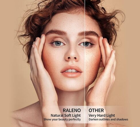 RALENO® Softbox Lighting Kit, 2 x 16'' x 16'' Photography Studio Equipments with 50W / 5500K / 90 CRI LED Bulbs, Continuous Lighting System for Video Recording and Photography Shooting in Kuwait