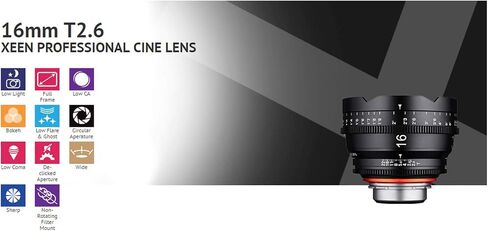 Rokinon's Xeen Cine Lens Bundle Including Xeen 16mm T2.6 Cine Lens, Xeen 35mm, 50mm, 85mm T1.5 Professional Cine Lenses for Sony FE Mount Cameras by Rokinon in Saudi Arabia