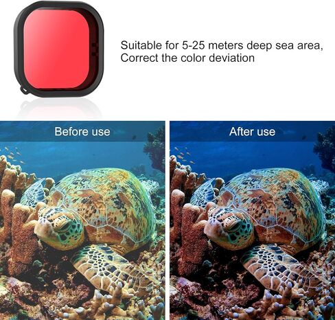 AFAITH 3-Pack Dive Filter Kit + Waterproof Case for GoPro Hero 13/12/11/10/9 Black, Underwater Diving Photography Protective Housing Shell Cover + 3-Pack Dive Filter for GoPro Hero 13/12/11/10/9Black in Saudi Arabia