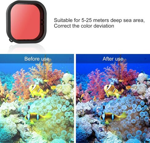 AFAITH 3-Pack Dive Filter Kit + Waterproof Case for GoPro Hero 13/12/11/10/9 Black, Underwater Diving Photography Protective Housing Shell Cover + 3-Pack Dive Filter for GoPro Hero 13/12/11/10/9Black in Saudi Arabia