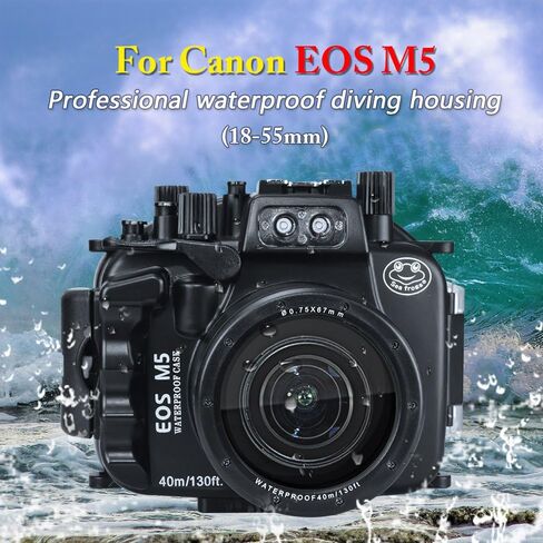ضفادع البحر لـ EOS M5 (18-55 مم) 40 متر/130 قدم غطاء كاميرا تحت الماء in Saudi Arabia