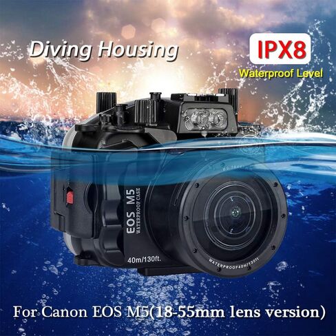 ضفادع البحر لـ EOS M5 (18-55 مم) 40 متر/130 قدم غطاء كاميرا تحت الماء in Saudi Arabia