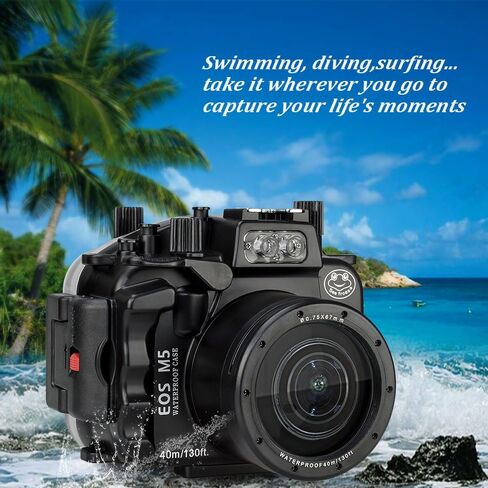 ضفادع البحر لـ EOS M5 (18-55 مم) 40 متر/130 قدم غطاء كاميرا تحت الماء in Saudi Arabia