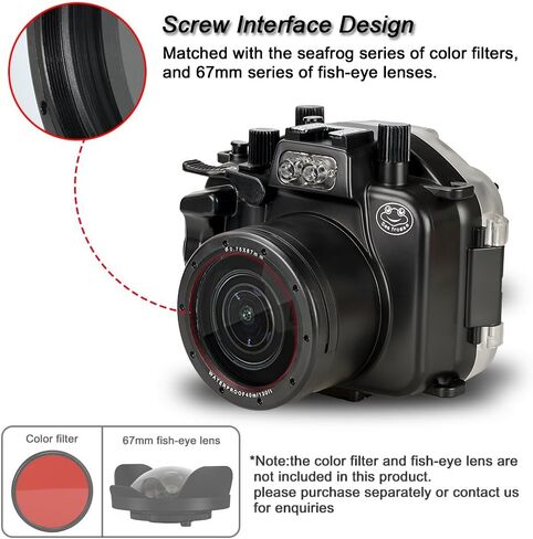 ضفادع البحر لـ EOS M5 (18-55 مم) 40 متر/130 قدم غطاء كاميرا تحت الماء in Saudi Arabia