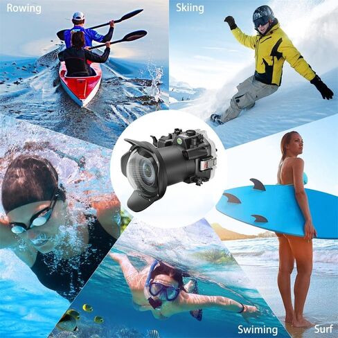 غلاف كاميرا تحت الماء Searogs [40M/130FT] مع مجموعة منفذ قبة طويلة WA005A لـ Canon EOS R6 II، حافظة غوص مقاومة للماء لـ Canon EOS R6 Mark II مع RF 24-105mm F4، RF 15-35mm F2.8 L in Saudi Arabia