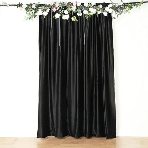 8Ft H x 8Ft W Wine Premium Velvet Backdrop Curtain Panel Drape in Kuwait