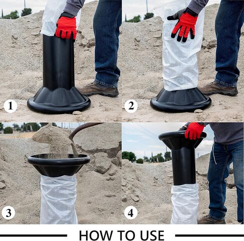The Sandbag Funnel Do-it-yourself bag filling solution - Sandbag Funnel, Durable, Lightweight, Wide Mouth Sandbag Filler for all Industries - Manual Sandbag Filling Tool (2 Funnels) in Kuwait