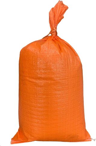 AK TRADING CO. 14" x 26" Poly Sandbags W/UV Protection & Built-in Ties - Flood Water Barrier - Tent Sandbags - Orange in Saudi Arabia