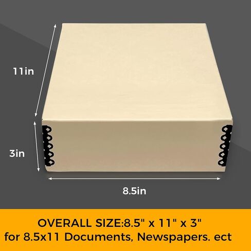 Golden State Art, Archival Storage Box, Tan-11x17x3 Inch, Pack of 2 in Kuwait