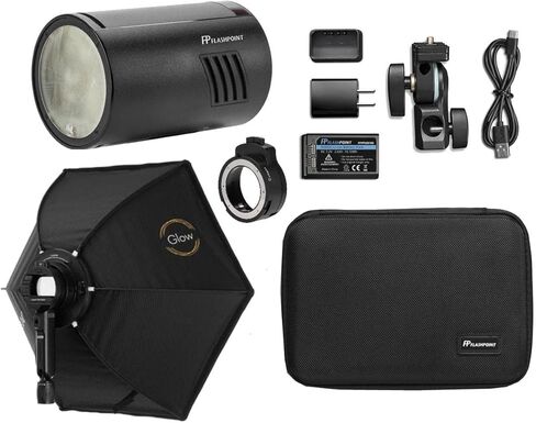 Flashpoint XPLOR 100 Pro TTL R2 Monolight، أحمر، 100 وات 2.4 جيجا TTL ضوء محمول لإضاءة التصوير الفوتوغرافي، ضوء ستروب 1/8000 ثانية HSS، وقت إعادة التدوير 0.01-1.5 ثانية، ضوء تصوير يعمل ببطارية ليثيوم أيون in Kuwait