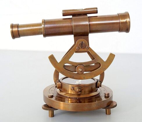 MALLA INC. ANTIQUATED Brass Vinatge Theodolite Alidade Telescope Compass - Nautical Telescope Compass - Marine Gift Item in Saudi Arabia