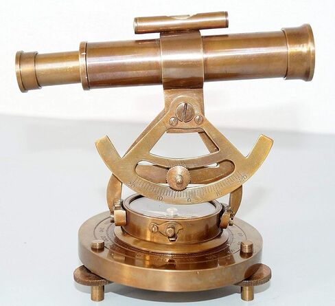 MALLA INC. ANTIQUATED Brass Vinatge Theodolite Alidade Telescope Compass - Nautical Telescope Compass - Marine Gift Item in Saudi Arabia