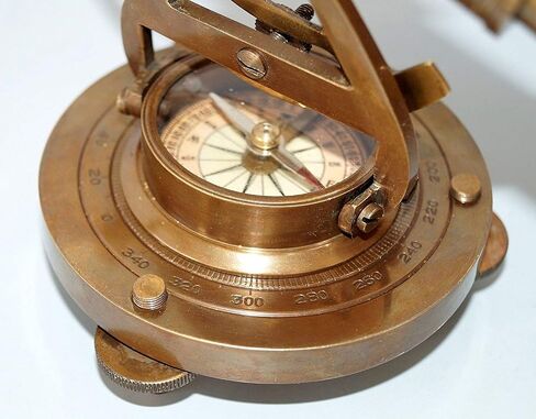 MALLA INC. ANTIQUATED Brass Vinatge Theodolite Alidade Telescope Compass - Nautical Telescope Compass - Marine Gift Item in Saudi Arabia