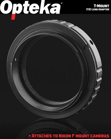 Opteka (T2) T-Mount Adapter Compatible with Nikon 1 Series (CX) Mirrorless Cameras: J5, S2, AW1, J4, V3, J3, S1, V2, J2, V1, J1 in Saudi Arabia
