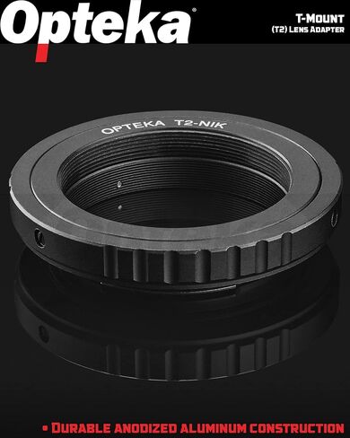 Opteka (T2) T-Mount Adapter Compatible with Nikon 1 Series (CX) Mirrorless Cameras: J5, S2, AW1, J4, V3, J3, S1, V2, J2, V1, J1 in Saudi Arabia
