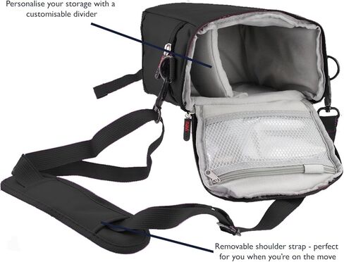 Navitech Black Protective Portable Handheld Binocular Case and Travel Bag Compatible with The Leica Geovid 10 x 42 HD-R 2700 in Kuwait