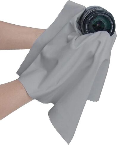 California JOS 20"x20"(50x50CM) Extra Large Oversized Microfiber Cleaning Cloth, for Electronics and Screens, Lenses on Cameras, Binoculars, telescopes, All Types of Optical Glass (1Pack Light Gray) in Saudi Arabia