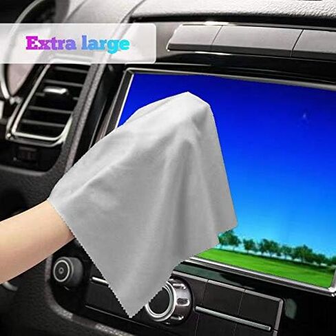 California JOS 20"x20"(50x50CM) Extra Large Oversized Microfiber Cleaning Cloth, for Electronics and Screens, Lenses on Cameras, Binoculars, telescopes, All Types of Optical Glass (1Pack Light Gray) in Saudi Arabia