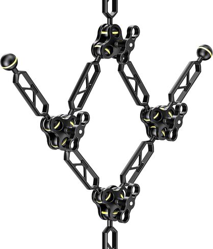 Sea frogs Double Ball Arm 5.0" Essential Underwater Photography Gear Lighting System Aluminum Alloy Diving Equipment Accessory Lightweight Arms AM-16 in Saudi Arabia