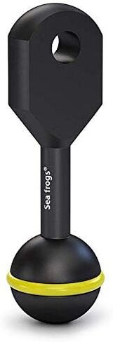Seafrogs 1" Ball to YS Head Clip Arm 3.91''/9.94cm Aluminum YS Head Adapter Arm Underwater Photography Lighting System Connector for Diving Strobe/Video Light(AM-8) in Saudi Arabia
