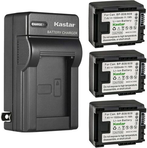 Kastar 2-Pack Battery and AC Wall Charger Replacement for Canon VIXIA HF10, VIXIA HF11, VIXIA HF20, VIXIA HF21, VIXIA HF100, VIXIA HF200, VIXIA HG30, VIXIA XA10 XA10 HD, FS10 Flash Memory Camcorder in Saudi Arabia