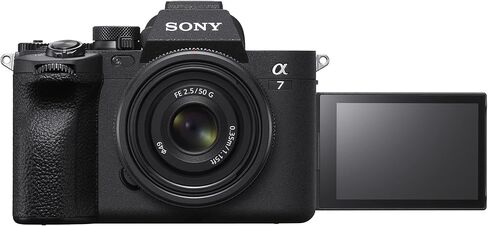 Sony a7 IV Full Frame Mirrorless Camera Body with FE 50mm F2.5 G Ultra Compact Lens ILCE-7M4/B + SEL50F25G Bundle with Deco Gear Photography Backpack + Monopod +Extra Battery, LED and Kit Accessories in Saudi Arabia