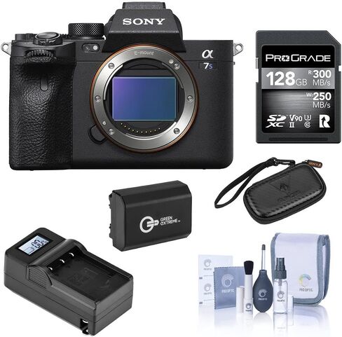 Sony Alpha a7S III Mirrorless Digital Camera Body Bundle with ProGrade 128GB UHS-II V90 SD Card, Extra Battery, Compact Charger, Memory Wallet, Cleaning Kit in Saudi Arabia