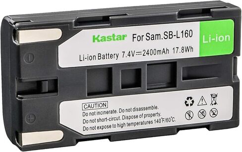 Kastar SB-L160 Battery for Samsung SC-L520, SC-L530, SC-L550, SC-L600, SC-L610, SC-L630, SC-L650, SC-L700, SC-L710, SC-L750, SC-L770, SC-L810, SC-L860, SC-L870, SC-L901, SC-L903, SC-L906, Camcorders in Saudi Arabia