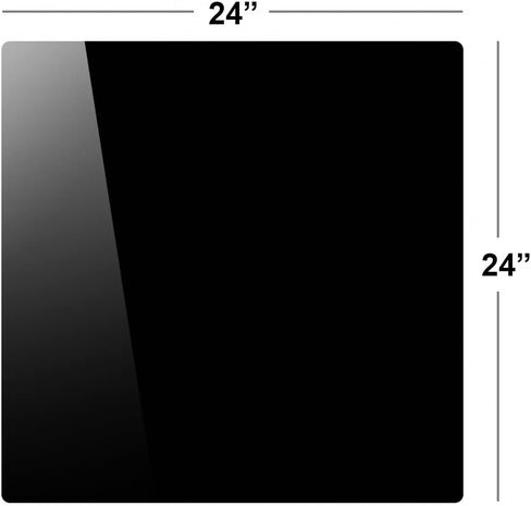 24" x 24" Black Acrylic Surface for Photography, Reflective Double Sided Display Board for Product Photography, Studio Tabletop Photography in Kuwait