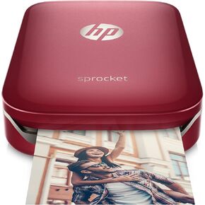 HP Sprocket Portable Color Photo Printer, Print Social Media Photos on 2x3" Sticky-Backed Paper - Black (X7N08A)