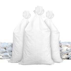 Sandbags for Flooding - Size: 18" x 30" - Color: White - Sand Bag - Flood Water Barrier - Water Curb - Tent Sandbags - Store Bags by Sandbaggy (10,000 Bags) in Kuwait