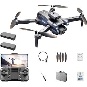 طائرات بدون طيار A13 مع كاميرا للبالغين 4K HD كاميرا مزدوجة تجنب العوائق تلقائيًا بلمسة واحدة مسار الإقلاع والهبوط (أسود) in Kuwait
