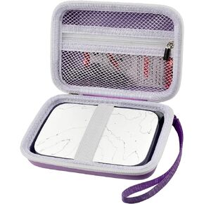 Boobowl Hard Case for HP Sprocket Portable 2x3, Select and 2nd Edition | Purple Organizer, Room for Photo Paper, USB Cable and Small Accessories, School Projects, Parties and Trip - Box Only in Saudi Arabia