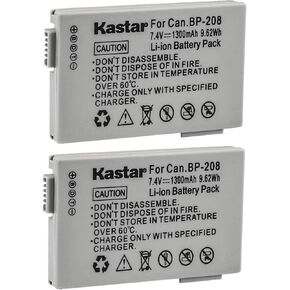 Kastar BP-208 Battery (2-Pack) for Canon DC10 DC19 DC20 DC21 DC22 DC40 DC50 DC51 DC95 DC100 DC200/201/210/211 DC220/230 Elura 100 FVM300 IXY DVS1 MVX1Si/430/450/460 Optura S1 VIXIA HR10 in Saudi Arabia