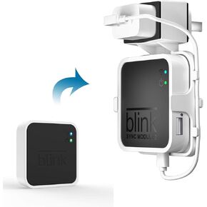 Koroao Outlet Wall Mount for Blink Sync Module 2، حامل حامل تثبيت بسيط لوحدة مزامنة أنظمة Blink، بدون أسلاك أو براغي فوضوية (عبوة واحدة، أبيض)