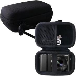 ويرجيا حقيبة حمل صلبة متوافقة مع كاميرا لوميكس DMC-ZS100/DMC-ZS200، TZ200 الرقمية, أسود, بسيط in Saudi Arabia