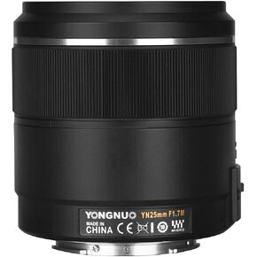 Yongnuo YN25mm F1.7 Prime AF Lens for Olympus and Panasonic Lumix Cameras | 25mm F1.7M Auto Focus Lens for M43 Mount, MFT Mirrorless Micro Four Thirds in Kuwait