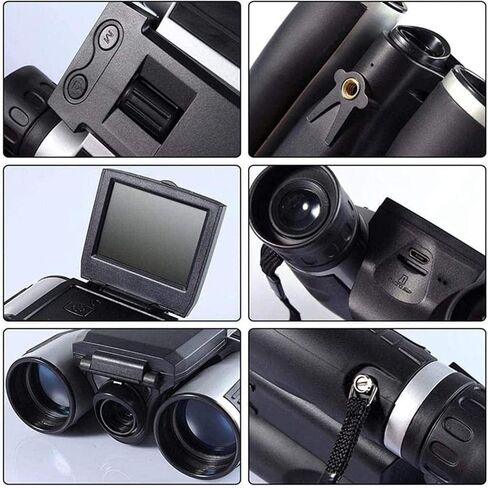 مناظير مدمجة 1080 بكسل كاميرا رقمية 2 بوصة شاشة LCD تلسكوب مضاد للاهتزاز مع بطاقة Micro Sd سعة 8 جيجابايت مجانية للأطفال مناظير عالية الدقة لمشاهدة الطيور والصيد والسفر in Kuwait
